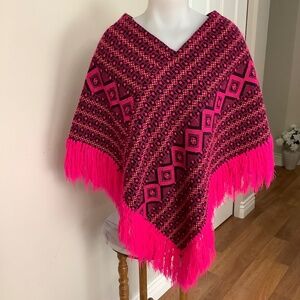Vibrant Cotton Poncho S/M 34-37 bust